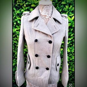 Women's Double-Breasted Tan Jacket